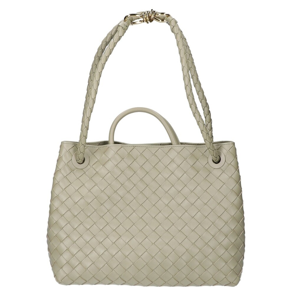 BOTTEGA VENETA Bottega Veneta Andiamo Medium Handbag Travertine Gold Hardware...
